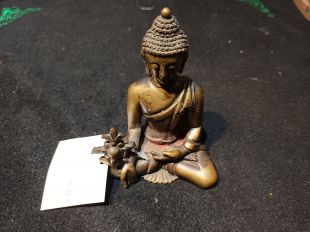 Medicine Buddha 10cm old brass handmade Buddha statue 