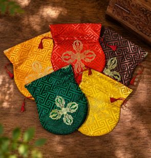 Nepal Double Dorje Mala Bag(Green)